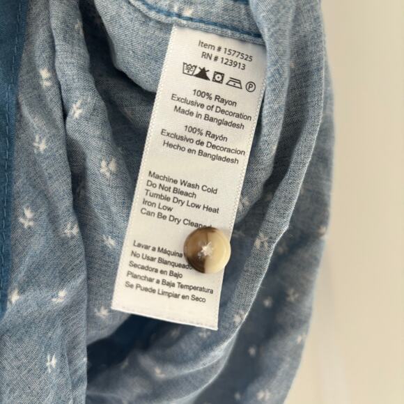 Jachs Girlfriend New York Blue and White Blouse Size Small - Picture 7 of 7